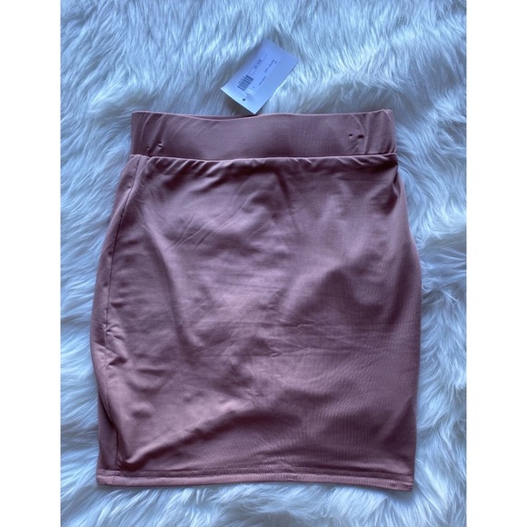 Mini Skirt Stretch Dusty Rose Small - Picture 2 of 4